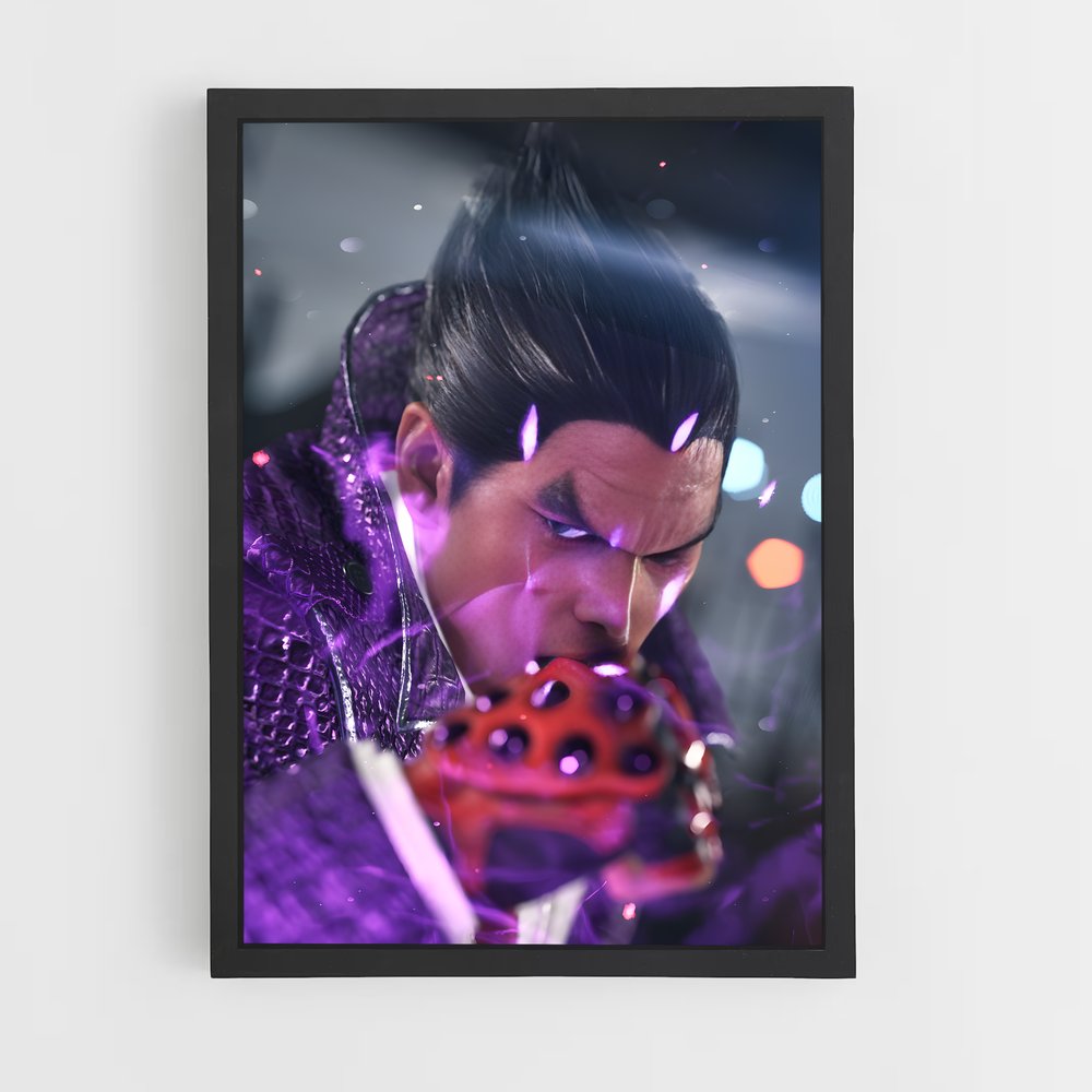 Poster Kazuya en Éveil – affiche Tekken (vue 2)